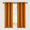 NICETOWN Room Darkening Cafe Satin Curtains for Small Windows, 42" Wide by 63" Long, 2 Panels, Orange, Grommet Privacy Faux Silk Blackout…