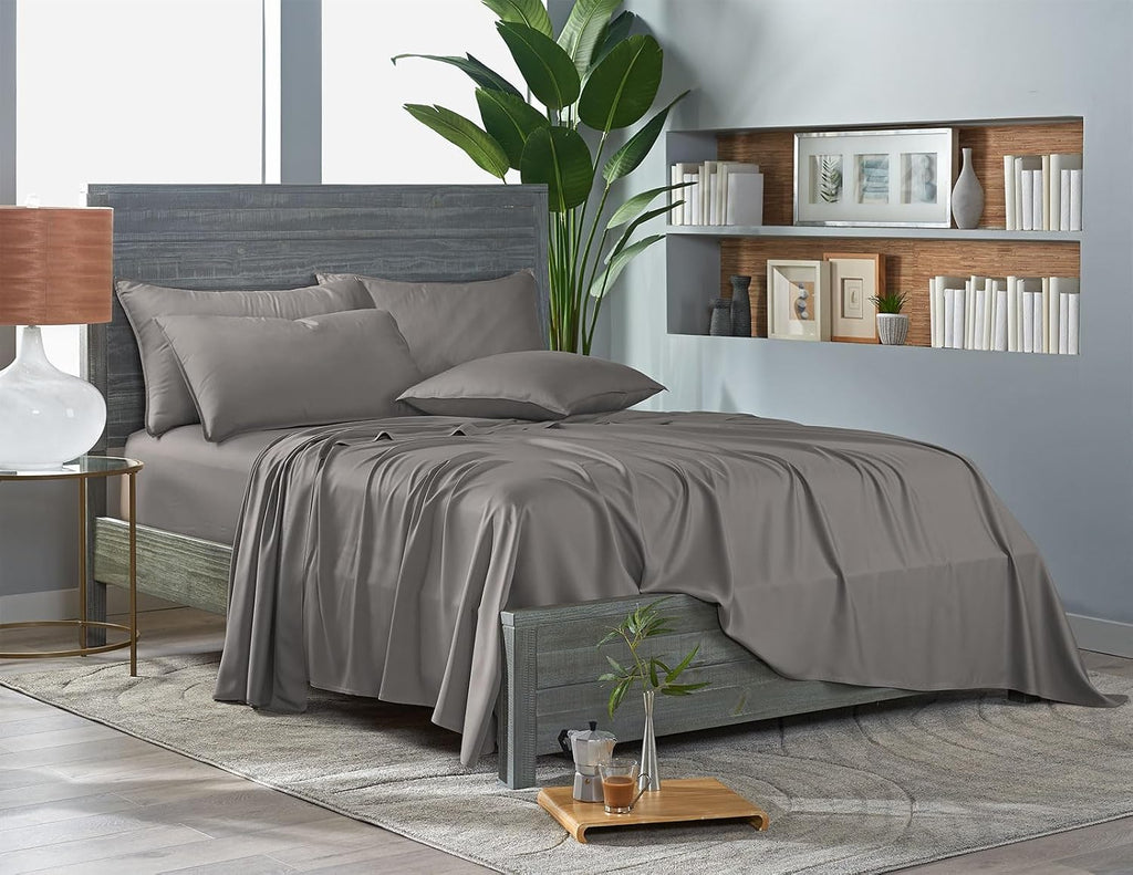 PureBamboo Pure Bamboo Twin XL Sheets, Genuine 100% Organic Viscose Derived from Bamboo Bed Sheet Set, Luxuriously Soft & Cooling, Double S…