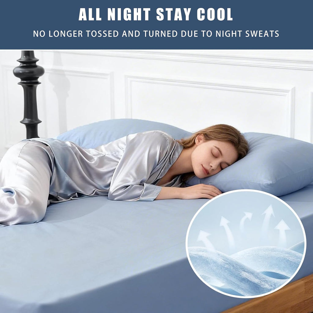 TELUS Cooling Body Pillow Case, Silky Soft Breathable Pillowcase with Envelope Close, Stay Cool All Night Pillow Cover for Hot Sleepers…