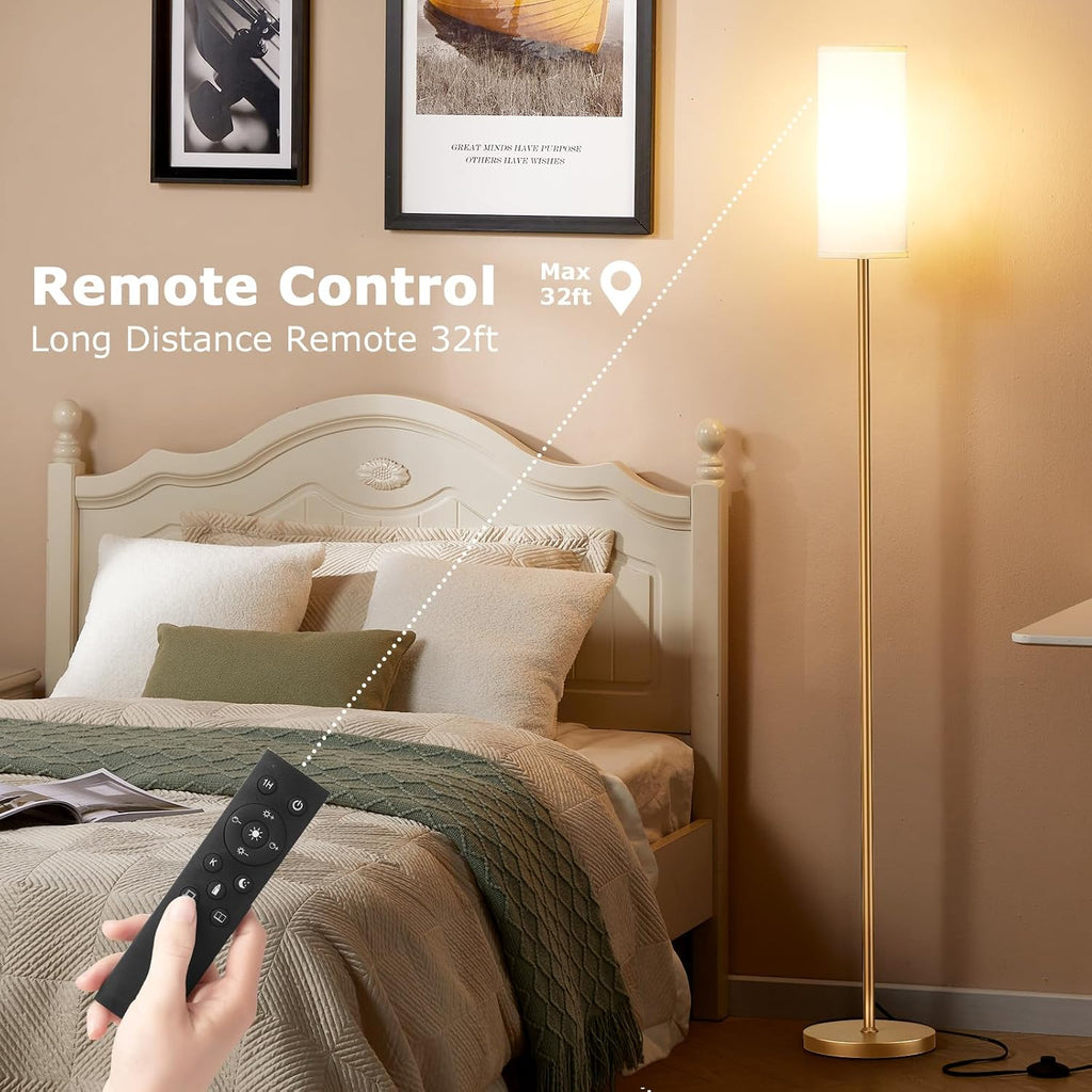 Ambimall 64'' Floor Lamps for Living Room with Remote Control and Stepless Dimmable Colors Temperature & Brightness, 9W Bulb…