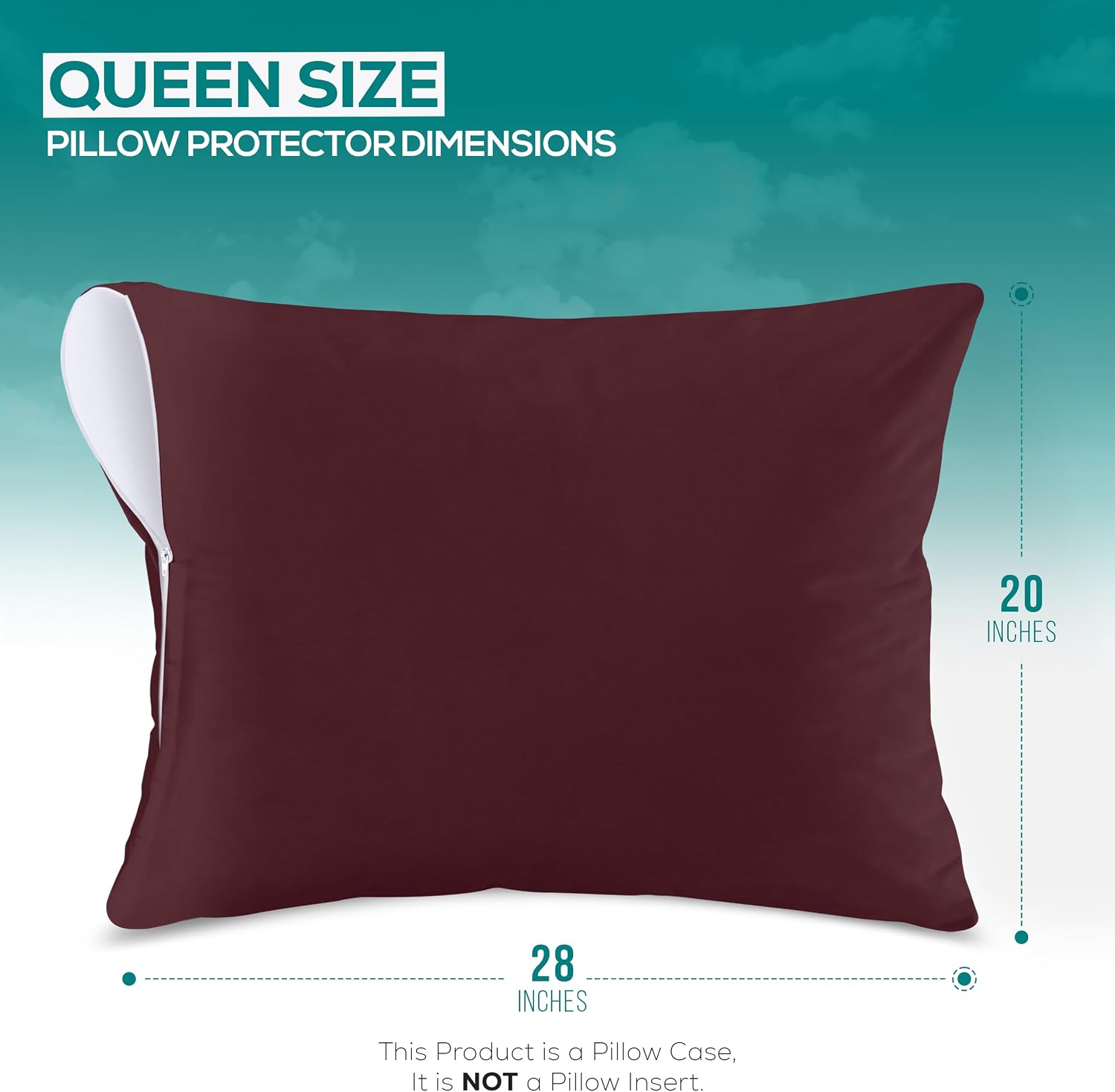 Utopiabedding Utopia Bedding 100% Waterproof Pillow Protectors with Zipper Queen Size (Set of 2), Bed Bug and Dust Mite Proof Zippered Pill…