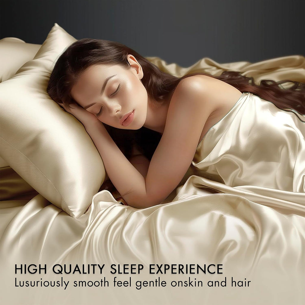 Madisonpark Madison Park Satin Sheets Cal King Size, Luxurious Silky Bed Sheets, Elastic 14" Pocket fits up to 16" Mattress, Wrinkle-Free,…