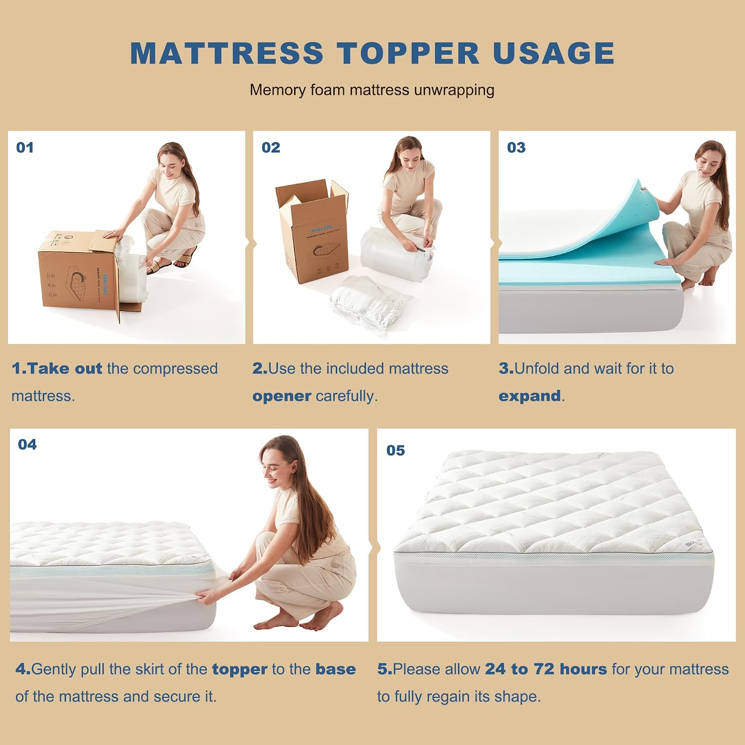 Bedlore 4-Inch Twin Mattress Topper for Back Pain - Dual Layer Medium Support (2" Gel Memory Foam + 2" Cooling Fluffy Pillow Top Pad)…