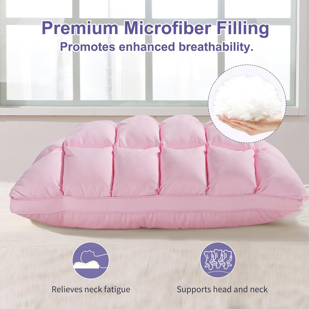 Yourmoon YOUR MOON Super Support Soft Down-Alternative Pillow King Size, Fluffy Soft Luxury Hotel Gel Sleeping Pillows, Bed Pillows for Sid…