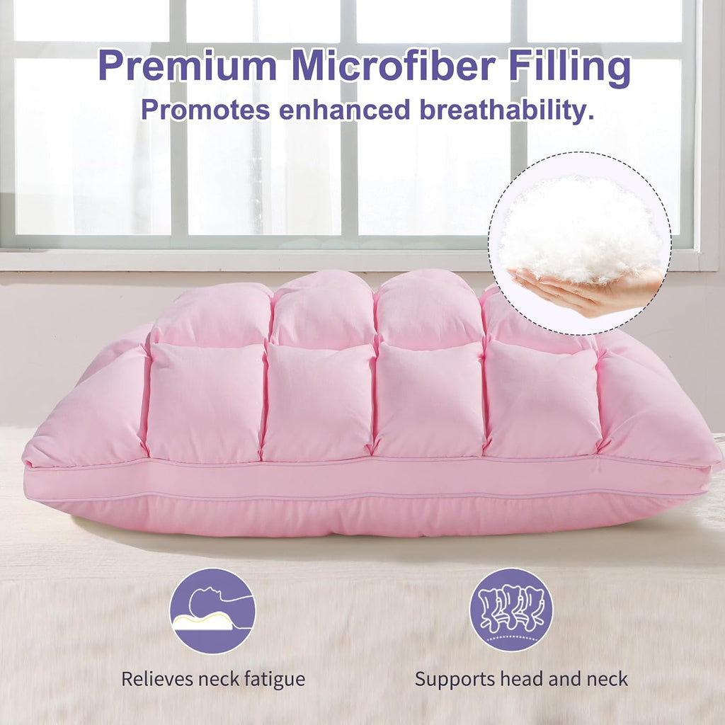 Yourmoon YOUR MOON Super Support Soft Down-Alternative Pillow Standard Size, Fluffy Soft Luxury Hotel Gel Sleeping Pillows, Bed Pillows for…
