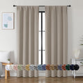 Simplebrand Ava Stone Blackout Curtains for Bedroom 84 Inch Length 2 Panels Set, Solid Thermal Insulated Privacy Living Room Window Treatme…