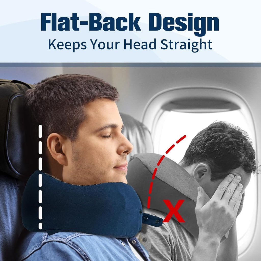 Cirorld Neck Pillow for Traveling, Travel Pillows for Airplanes,100% Pure Memory Foam Travel Neck Pillow, Adjustable Flight Pillow, Portabl…