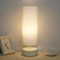 Touch Control Table Lamp, 3 Way Dimmable Bedside Table Lamp with Cream Base, Simple Nightstand Lamp with Beige Shade, Modern Night Light…
