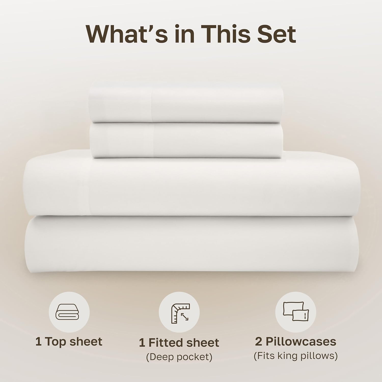 CaliforniaDesignDen California Design Den King Sheets Set - Soft 100% Organic Cotton Sheets with Deep Pockets, Crisp Percale, Breathable an…