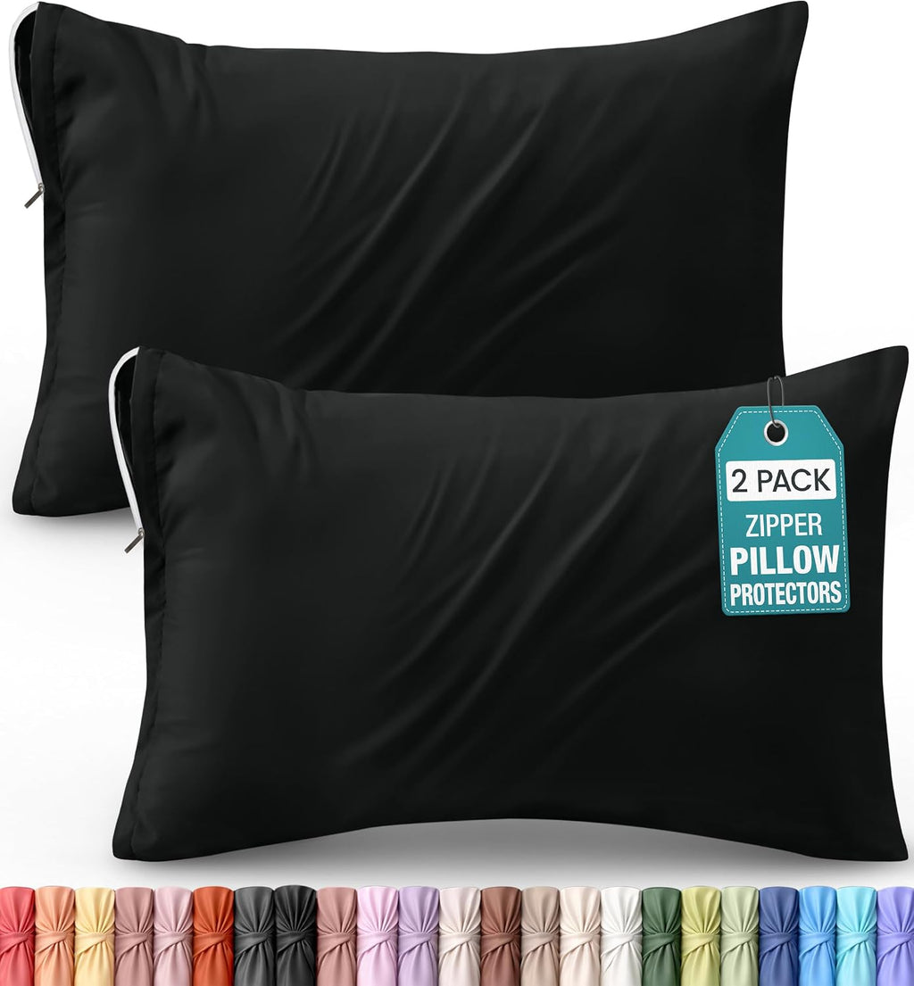 Utopiabedding Utopia Bedding Queen Pillow Protectors - Pack of 2 - Zipper Closure - Soft Brushed Microfiber Fabric - Shrinkage and Fade Res…