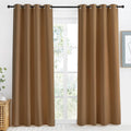 NICETOWN Gold Brown Curtain 86 inch Long, 1 Panel, W55 x L86, Grommet Blackout Thermal Insulated Room Darkening Sound Reducing Window…