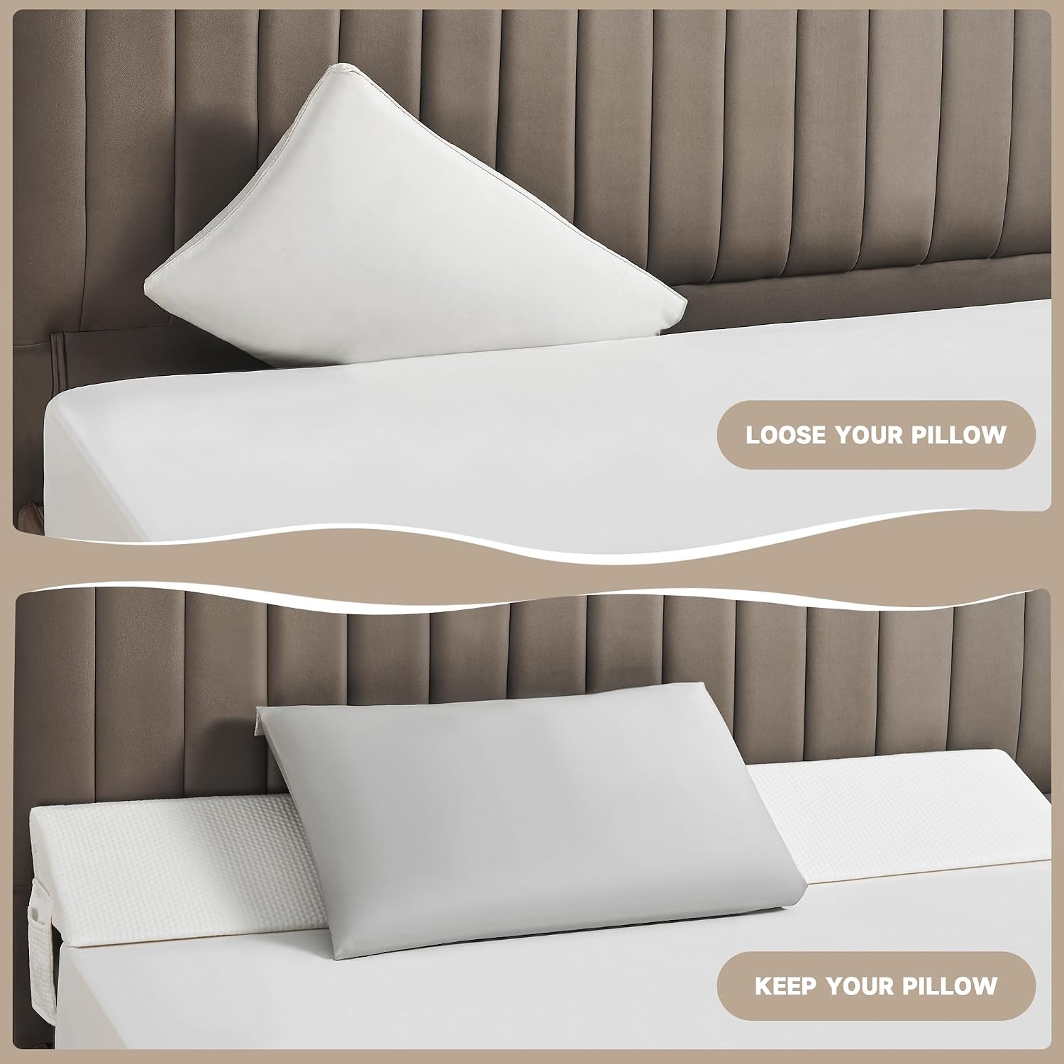 IFNOW King Size(76"x7.5"x10") Bed Wedge Pillow for Headboard, Mattress Gap Filler(0-8"), Bed Wedge for Gap Between Your Headboard and…