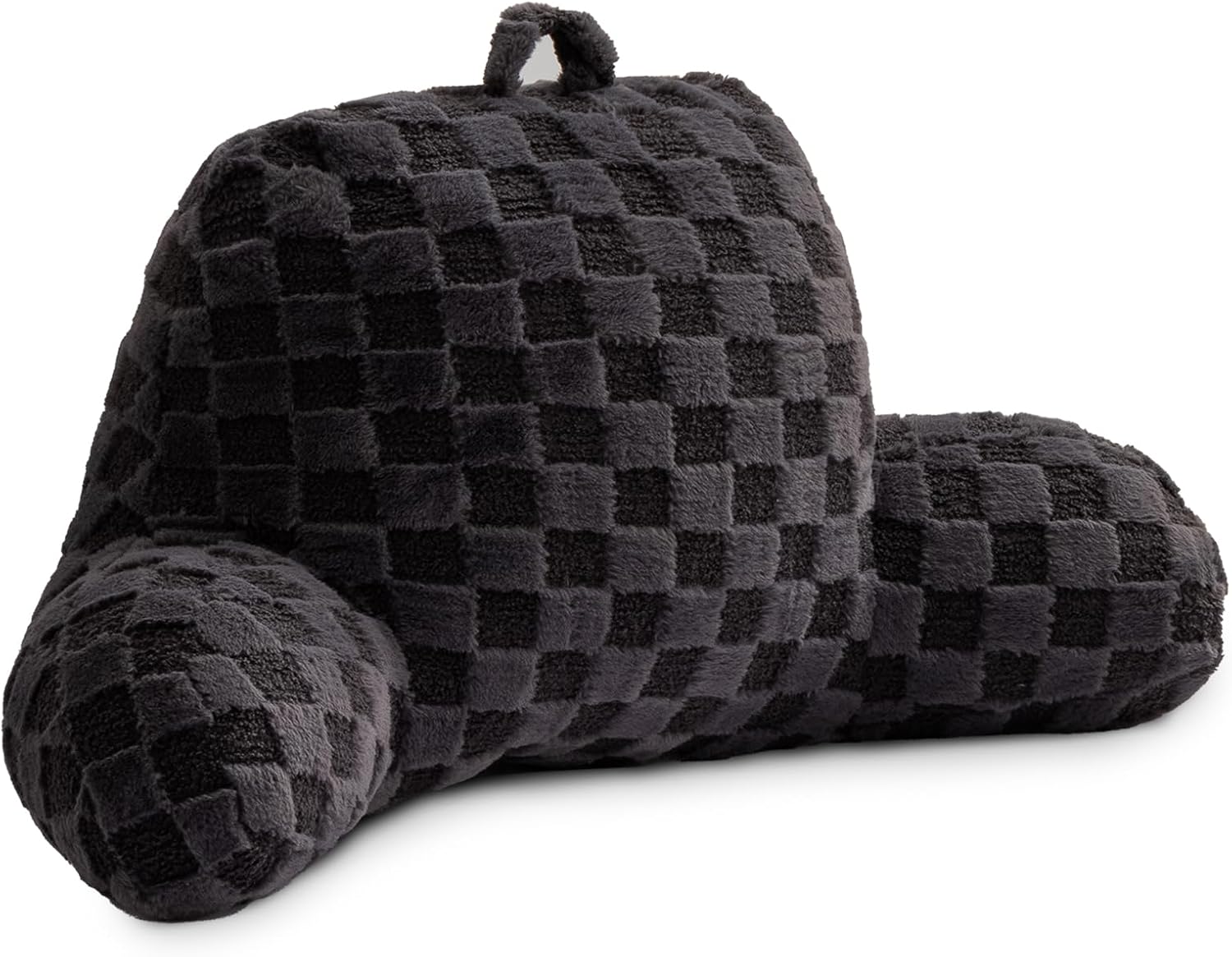 Holawakaka Checkered Reading Pillow with Arms, Adults Backrest Reading & Rest Pillows for Sitting Up in Bed, Bed Rest, Lounging, Working, A…