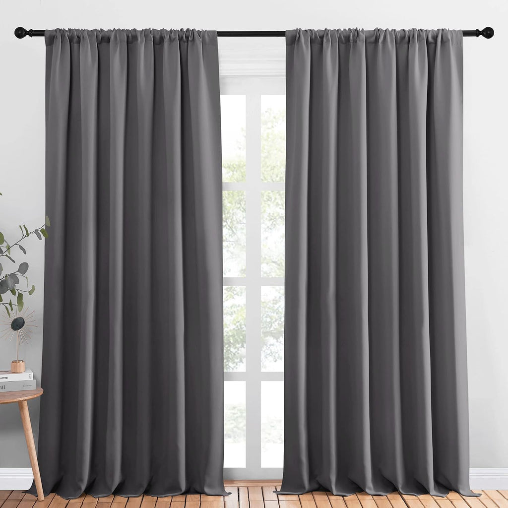 NICETOWN Blackout Curtain Panels for Window - Thermal Insulated Rod Pocket Blackout Drapes/Draperies for Dining Room (2 Panels, W70 x L95…
