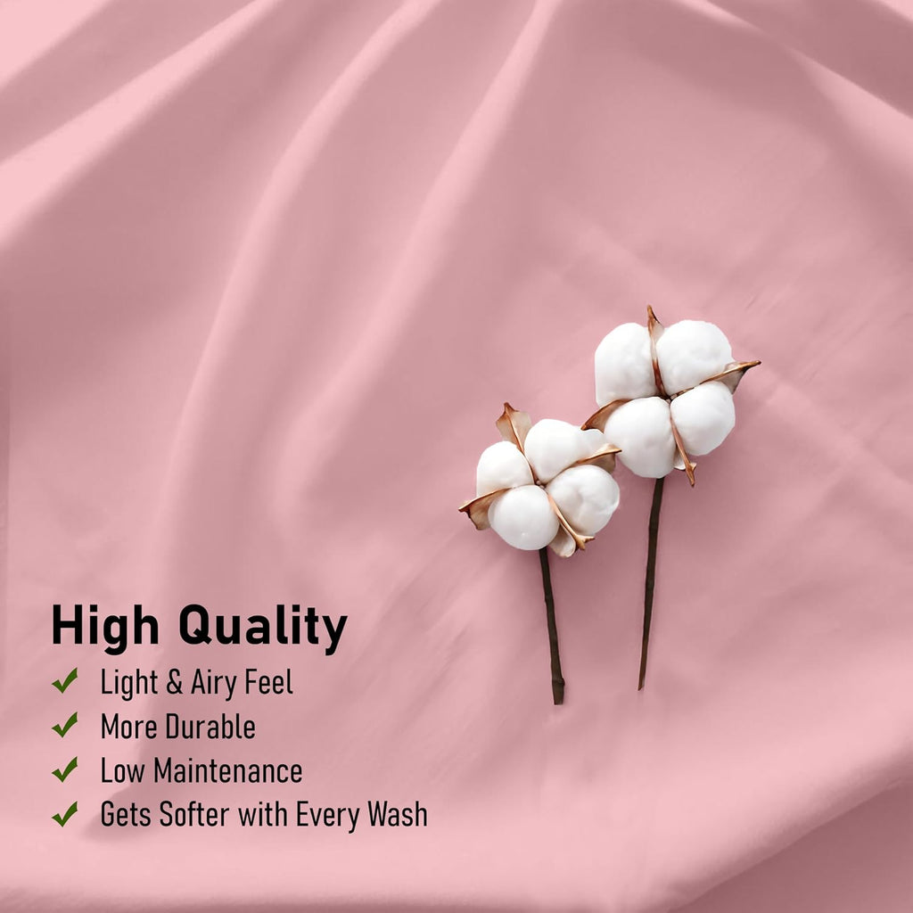 Ruvanti 100% Cotton Percale Sheets Queen Size – Crisp Cooling Bed Sheets for Hot Sleepers, Deep Pocket 16”, Soft Breathable & Durable Hotel…