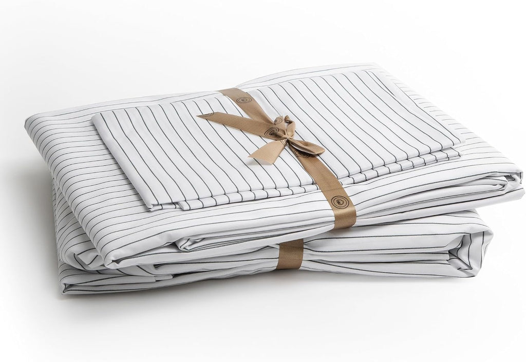 Perupima Peru Pima 415 Thread Count Percal Full Sheet Set - 100% Peruvian Pima Cotton, 4 Piece (Flat, Fitted, 2 Pillowcases) - Cooling, Cri…