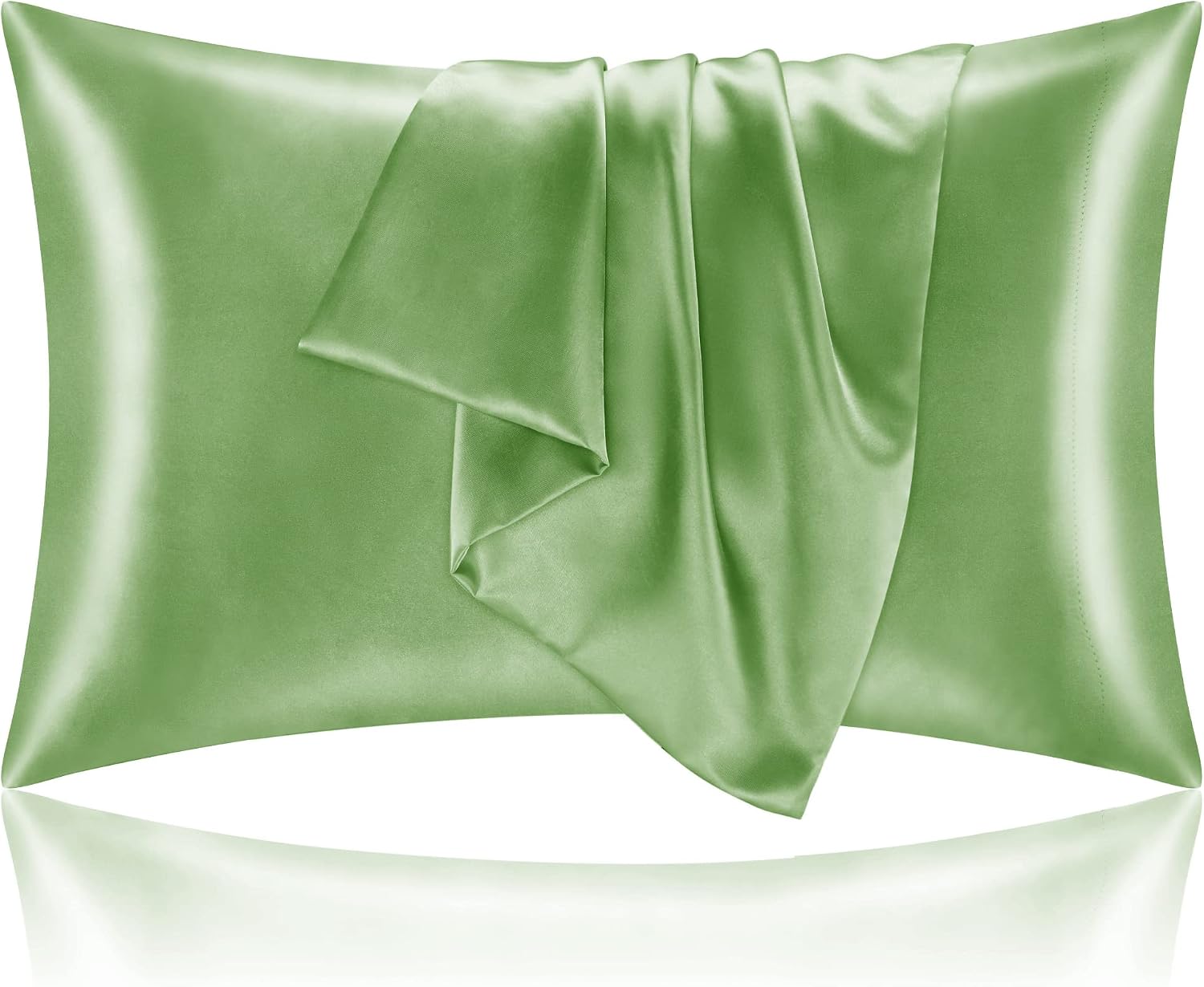 Bedelite Satin Pillowcase for Hair and Skin, Super Soft and Cooling Similar to Silk Pillow Cases 2 Pack with Envelope Closure, Gift for Wom…