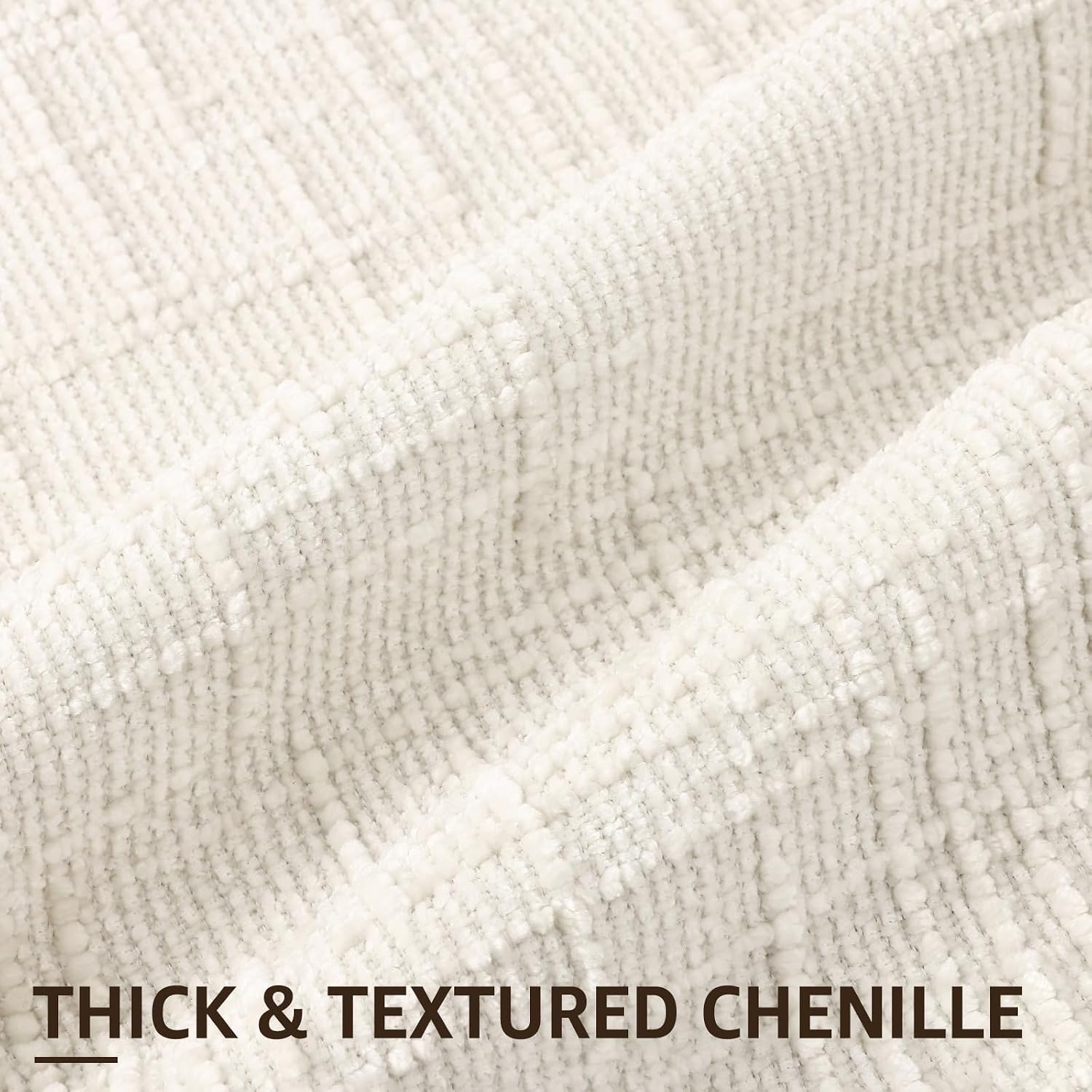 decorUhome Summer Cream White Chenille Throw Pillow Covers 18x18 Set of 2 Textured Cozy Slubby Couch Pillow Covers Modern Farmhouse Boho De…