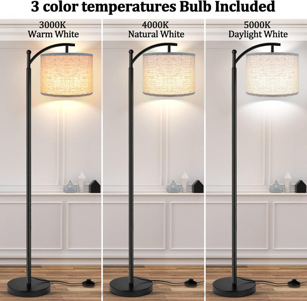 ROTTOGOON Floor Lamp for Living Room with 3 Color Temperatures LED Bulb, Standing Lamp Tall Industrial Floor Lamp Reading for Bedroom…