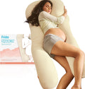 Frida Mom Full Body Support Pregnancy Pillow, Cooling Pregnancy Pillow, Wraps Around for All Over Support, Extended Length to Support…