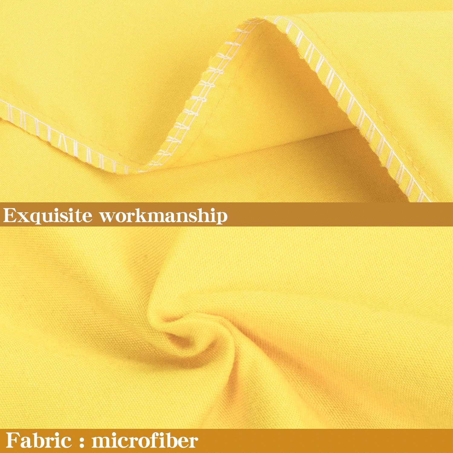 Ntbay King Pillowcase Set - 2 Pack Brushed Microfiber 20x40 Pillowcases - Soft, Wrinkle-Free, Fade-Resistant, Stain-Resistant, Yellow Pillo…