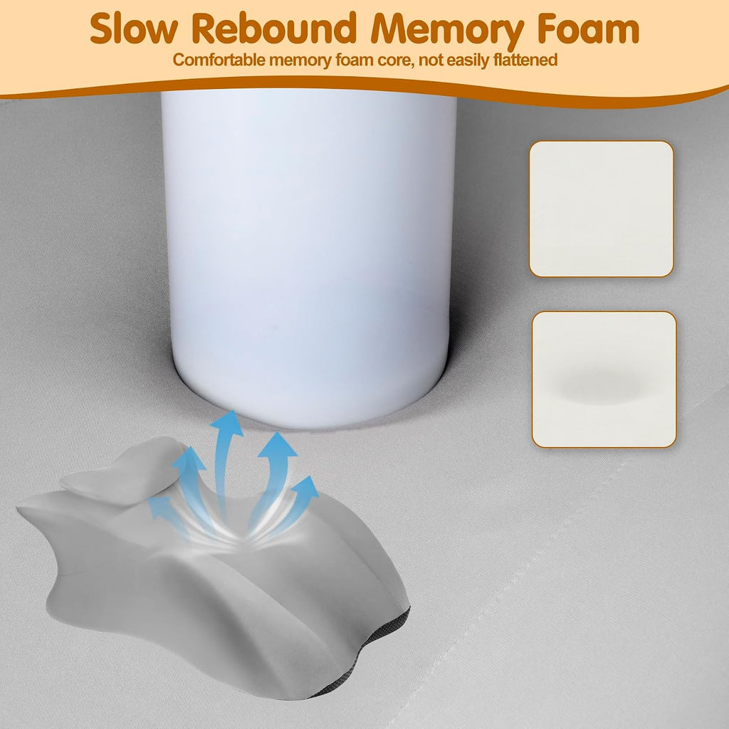Myfamirea Memory Foam Ergonomic Wedge Pillow for Adults - Prone Pillow for Bed Sleeping, Reading, Memory Foam Ergonomic Cushion for Back Su…