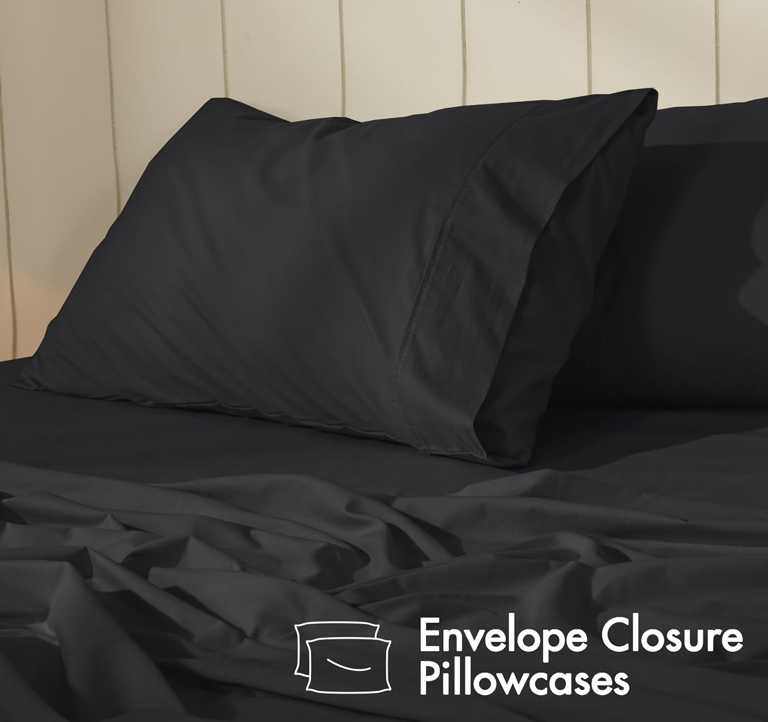 Ruvanti 100% Cotton Percale Sheets California King Size – Crisp Cooling Bed Sheets for Hot Sleepers, Deep Pocket 14”, Soft Breathable & Dur…