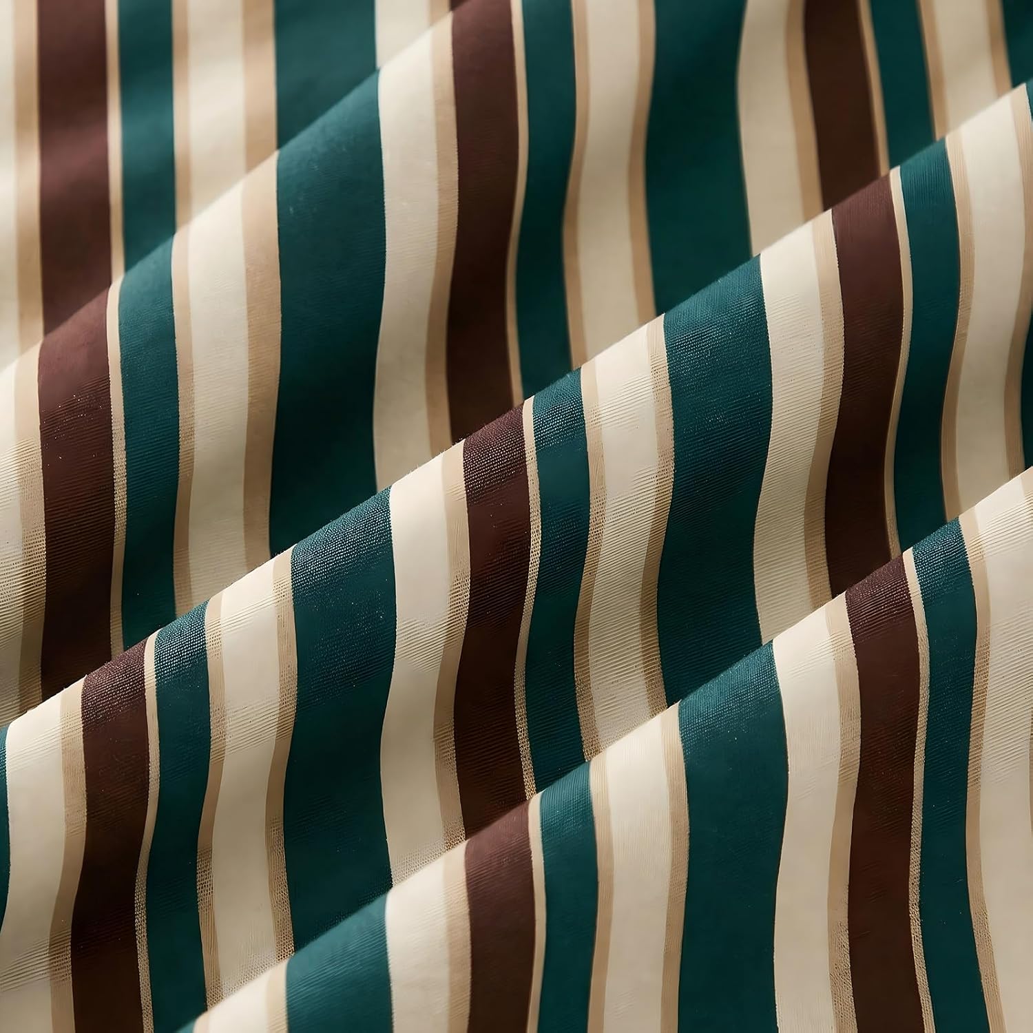 Merryword 100% Cotton Pillow Cases, Queen Size Pillowcases, Green Striped Pillowcases, Luxury Linen Like Pillowcase, Soft Breathable Cabana…