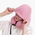Privacy-Friendly Hooded Travel Pillow for Kids & Adults, Sensory-Friendly, Memory Foam Neck Support for Airplane, Car & Train, Breathable…