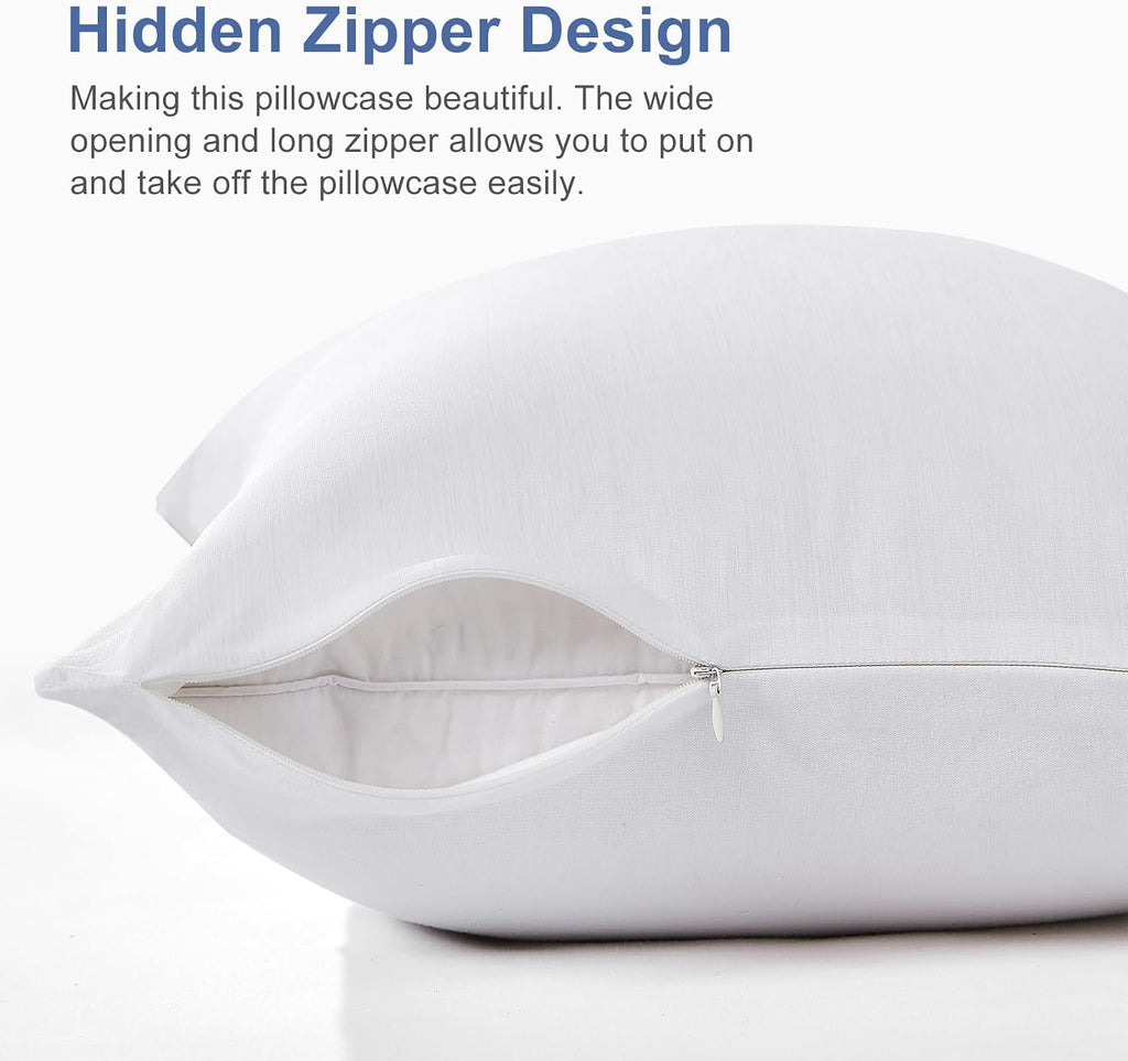 Elegear Cooling Pillow Cases for Hot Sleepers, Japanese Q-Max 0.5 Cooling Pillowcases, Both Sides[Cooling/Cotton], Breathable Soft Pillowca…