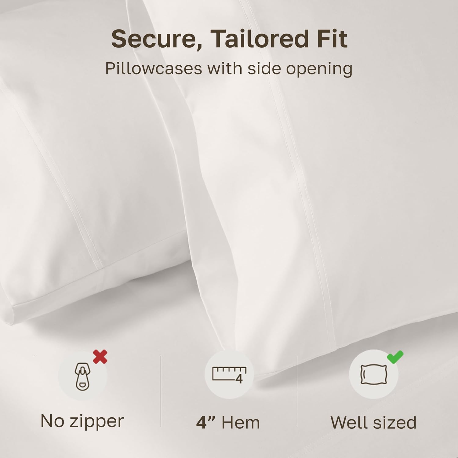 CaliforniaDesignDen California Design Den Heirloom Soft, Smooth & Thick 800 Thread Count 100% Cotton Sateen, 2 Pillow Cases Standard Size F…
