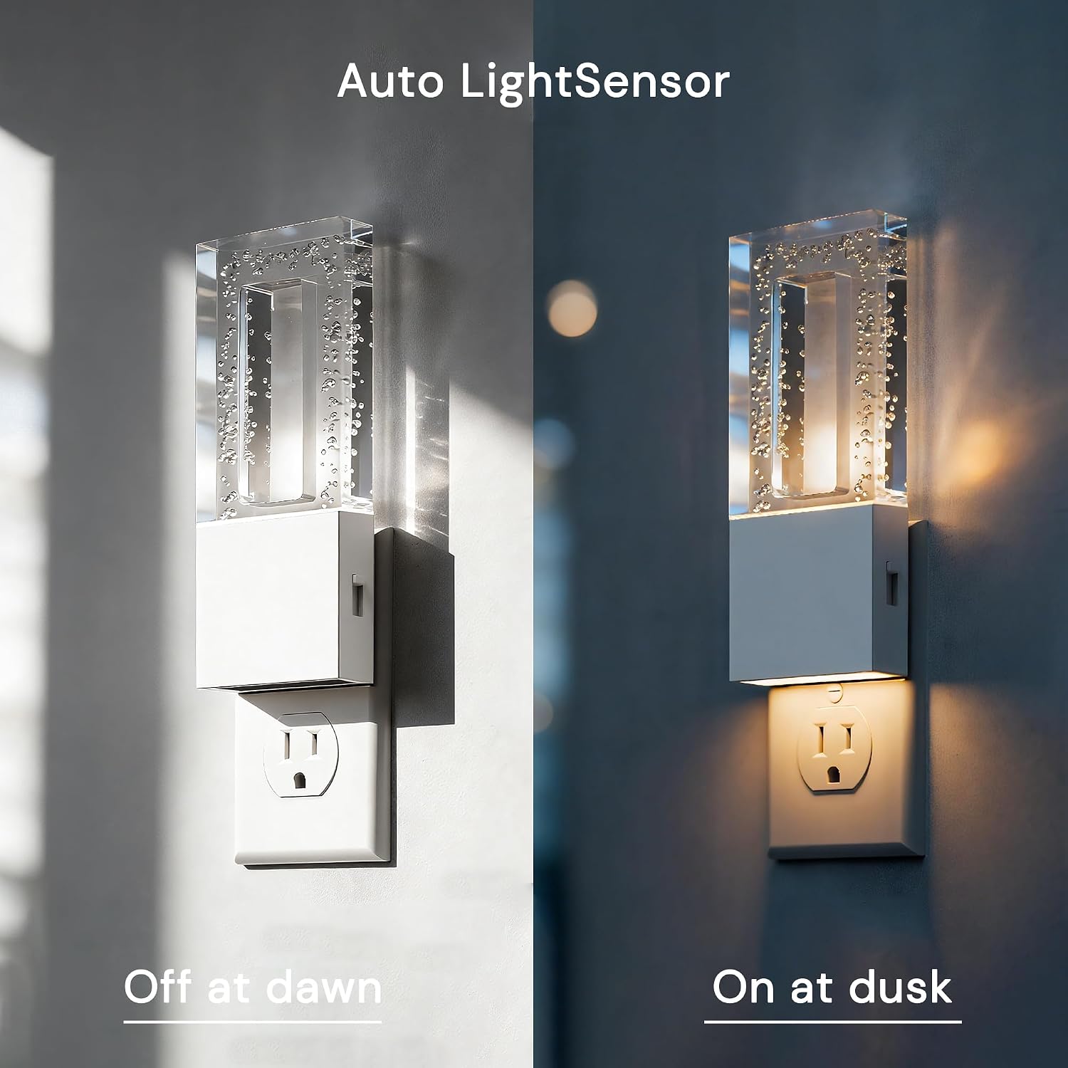 Llohasled L LOHAS LED Night Light Plug in, Foldable Night Lights Plug into Wall, Portable LED Nightlight with Dusk to Dawn Sensor, Dimmable…