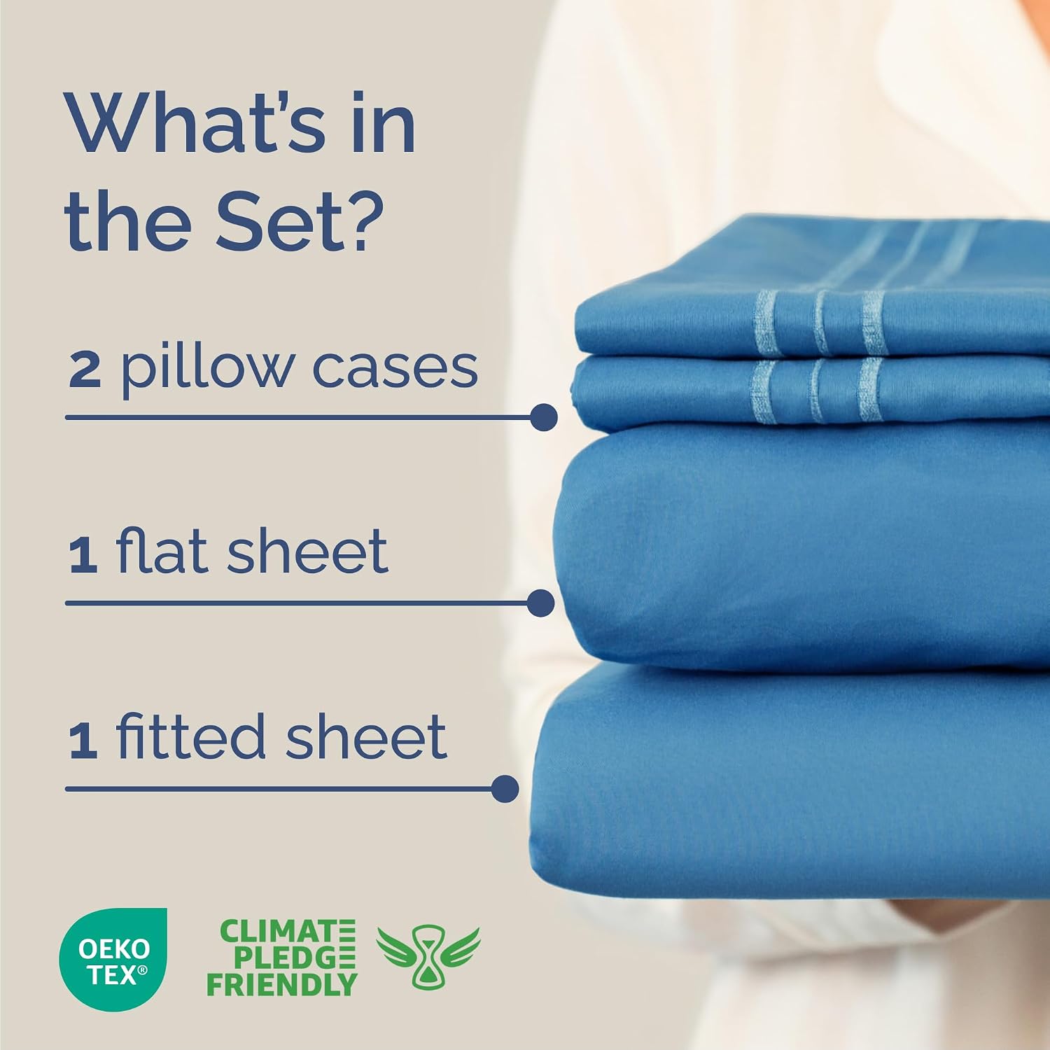 Cal King Size 4 Piece Sheet Set - Comfy Breathable & Cooling Sheets - Hotel Luxury Bed Sheets for Women & Men - Deep Pockets, Easy-Fit…