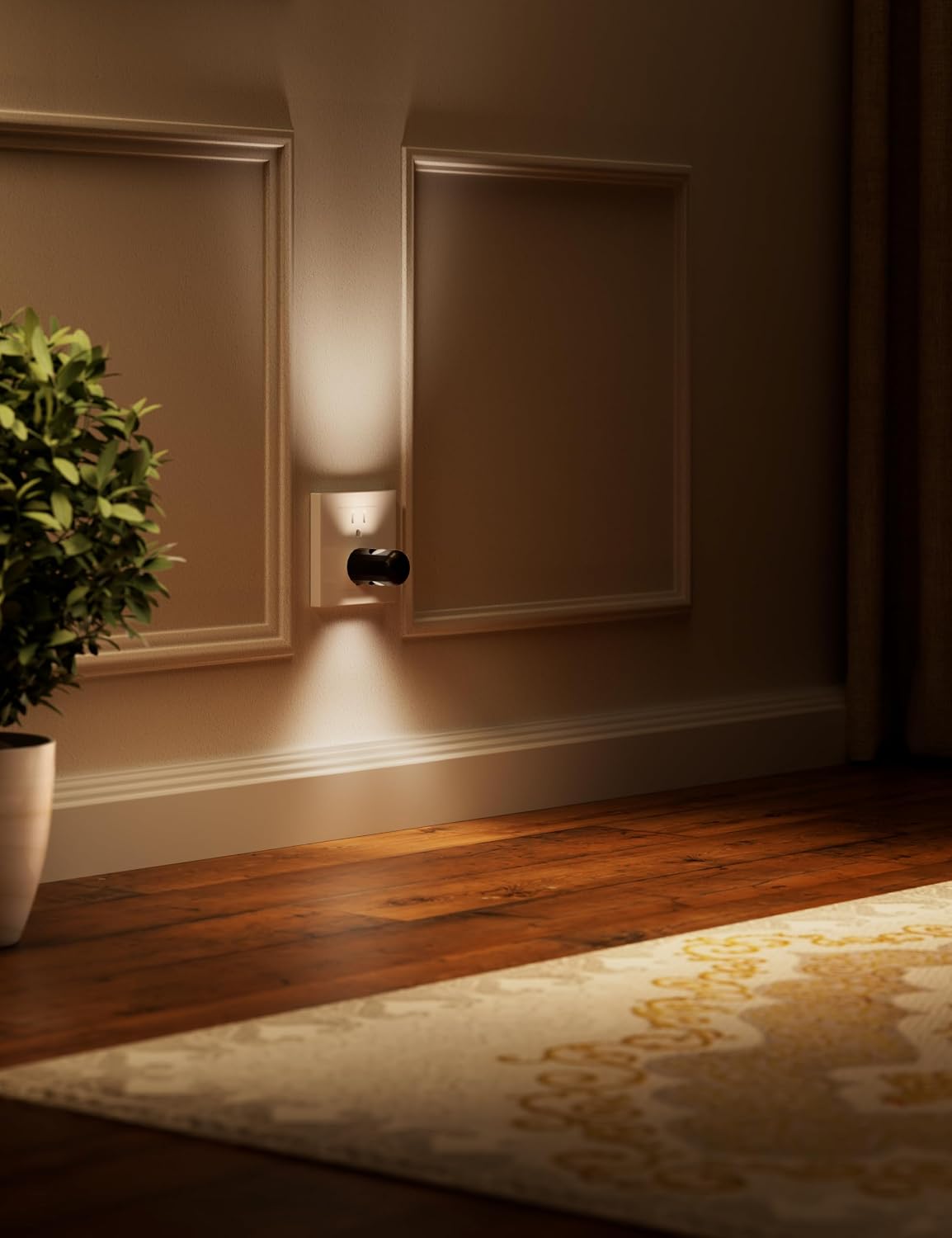 TSEXES Plug-in LED Night Lights, Dusk to Dawn Sensor,2700K, Bedroom, Hallway, Bedroom, Kitchen, Stairways, Non-Dimmable,6 Pack
