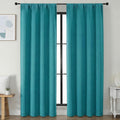 Simplebrand Ava Teal Blackout Curtains for Bedroom 84 Inch Length 2 Panels Set, Solid Thermal Insulated Privacy Nursery Window Treatment Cu…
