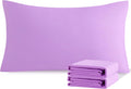 Ntbay King Pillowcase Set - 2 Pack Brushed Microfiber 20x36 Pillowcases - Soft, Wrinkle-Free, Fade-Resistant, Stain-Resistant, Light Purple…
