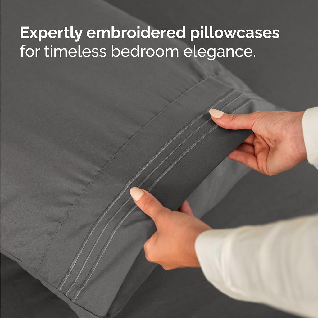 Cal King Size 4 Piece Sheet Set - Comfy Breathable & Cooling Sheets - Hotel Luxury Bed Sheets for Women & Men - Deep Pockets, Easy-Fit…