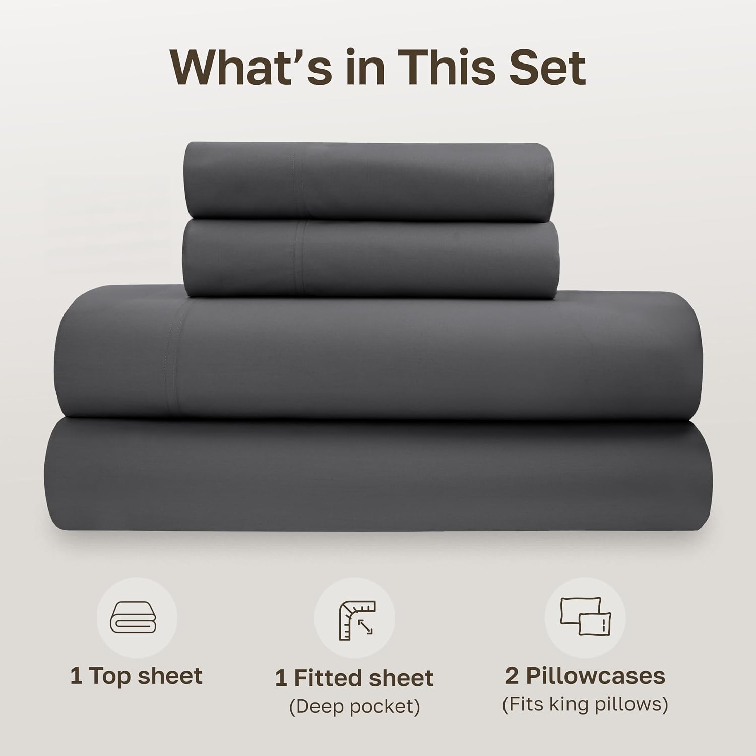 CaliforniaDesignDen California Design Den Bed Sheets California King Size Set - Soft 100% Organic Cotton Sheets with Deep Pockets, Crisp Pe…