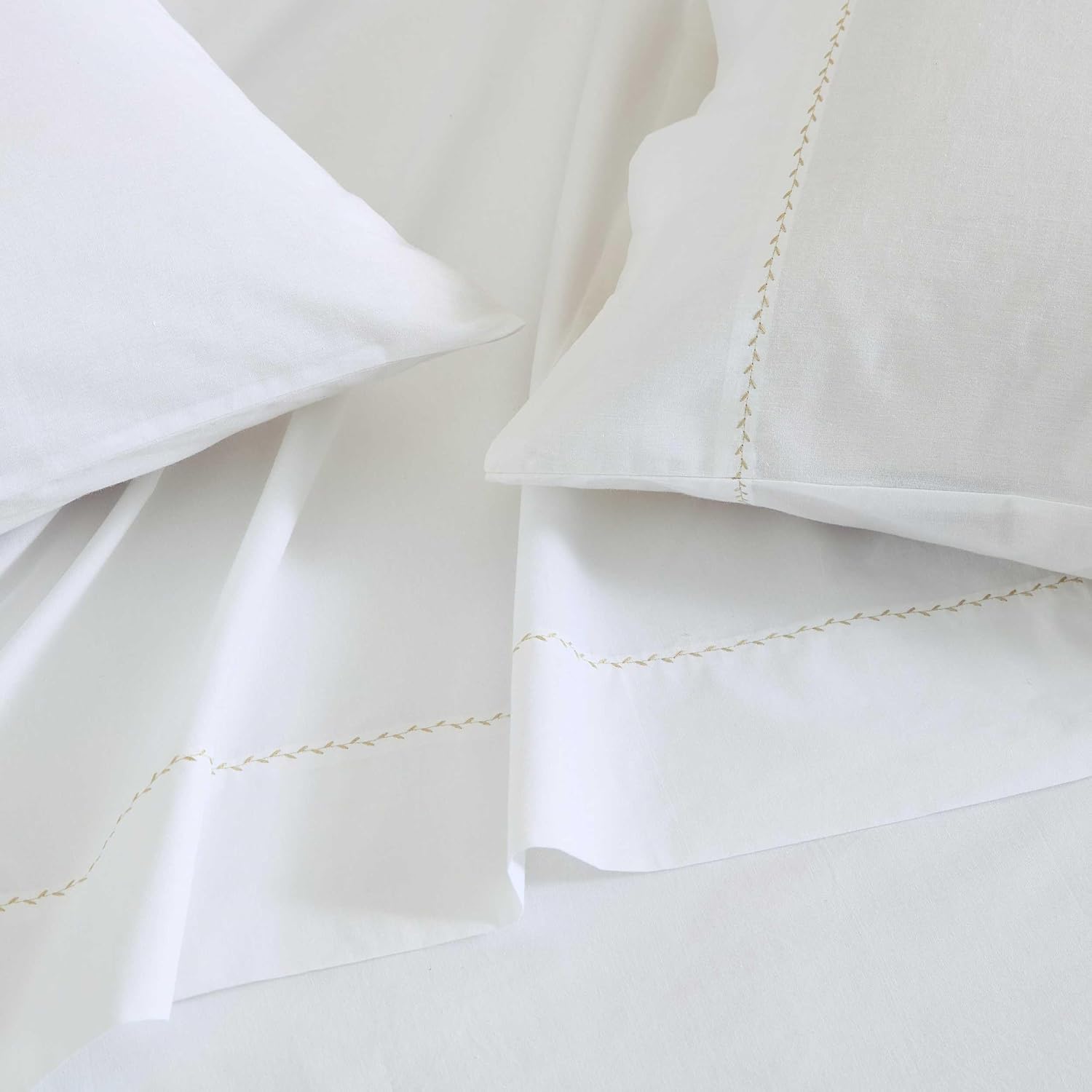 MarthaStewart Martha Stewart - King Size Sheets Set, Crisp & Tailored Cooling Sheets with a Smooth Cotton Percale Lightweight Feel - Bed Sh…