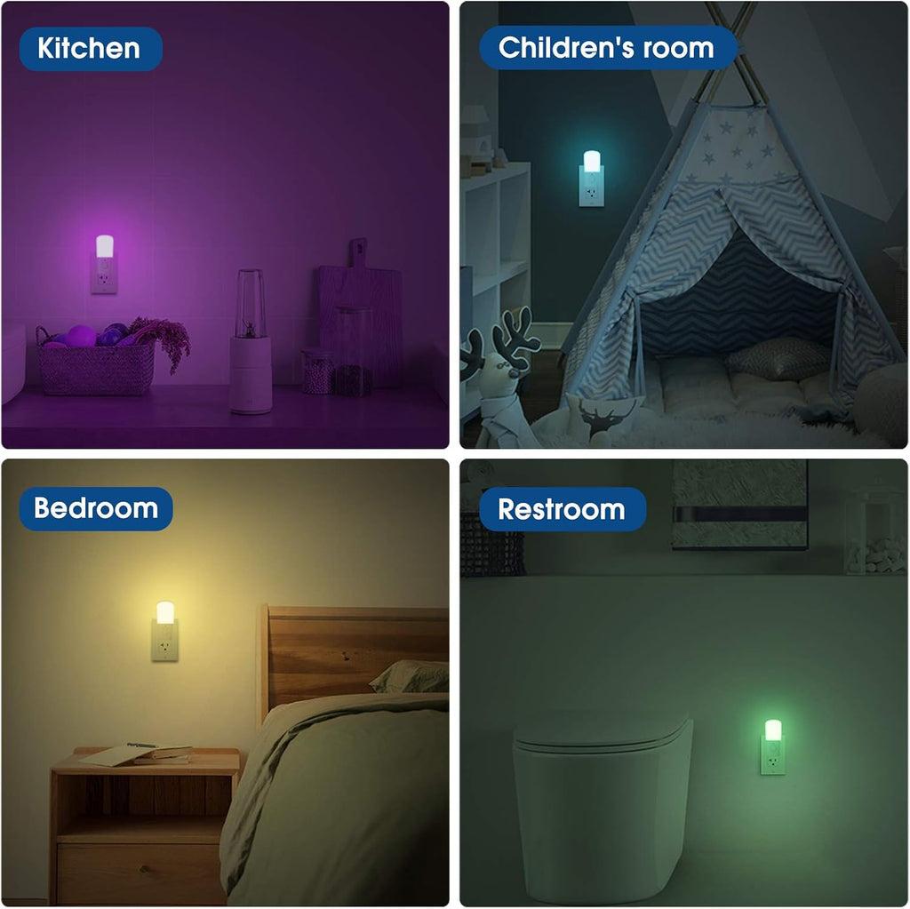 L LOHAS LED Night Light Kids, Plug in LED Night Lights for Kid, 9-Color Changing, Bright Nightlight with Dusk to Dawn Sensor, Plug-in…