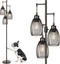 68’’ Dimmable Floor Lamp, 3 x 800LM LED Edison Bulbs Included, Industrial Floor Lamps for Living Room, Rustic Tall Lamps Standing Lamp…