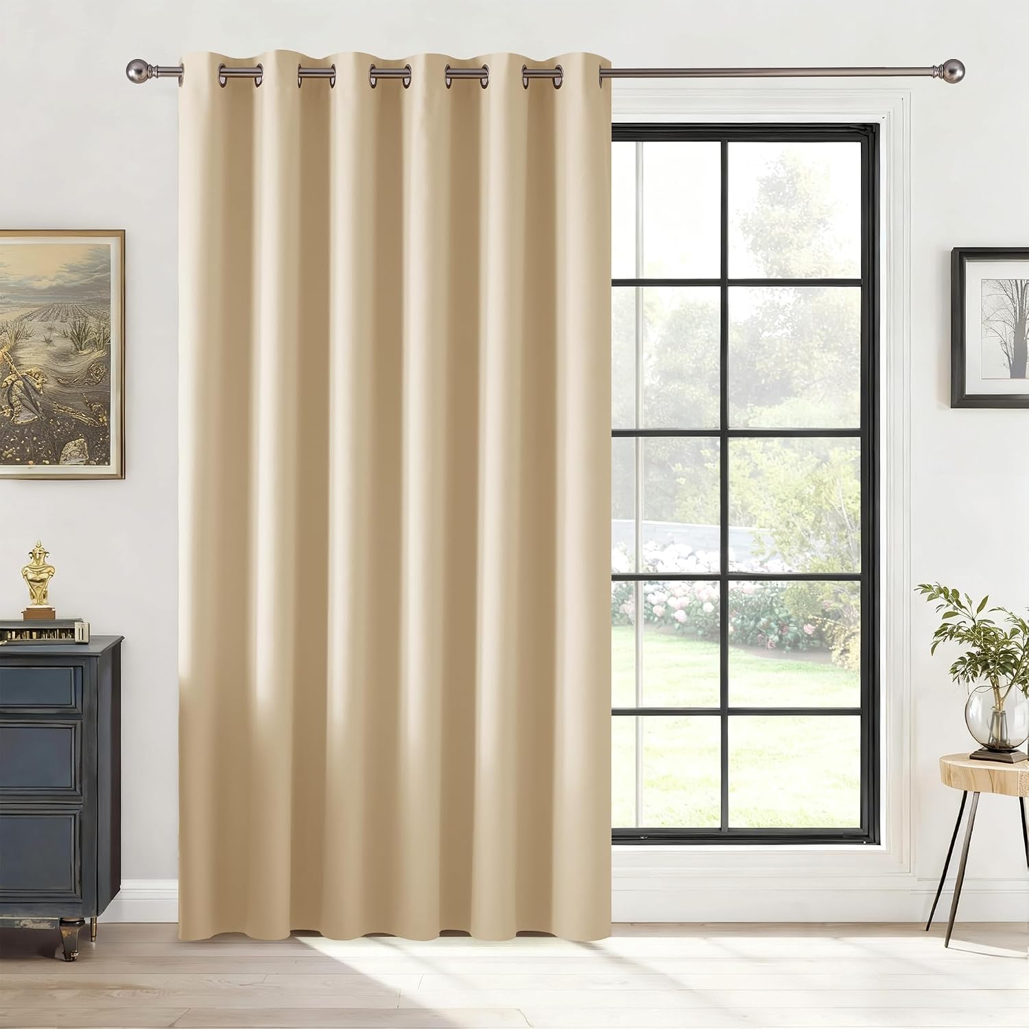 Rybhome RYB HOME Blackout Thermal Insulated Curtains, Portable Curtain for Sliding Glass Door/Storage/Space Room Divider, Large Window Trea…