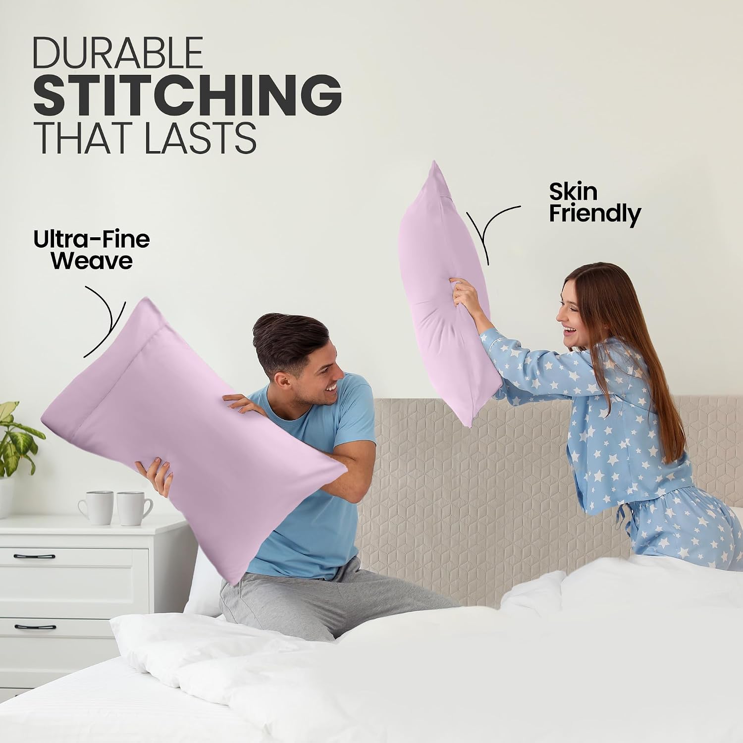 Utopiabedding Utopia Bedding Queen Pillow Cases - 2 Pack - Envelope Closure - Soft Brushed Microfiber Fabric - Shrinkage and Fade Resistant…