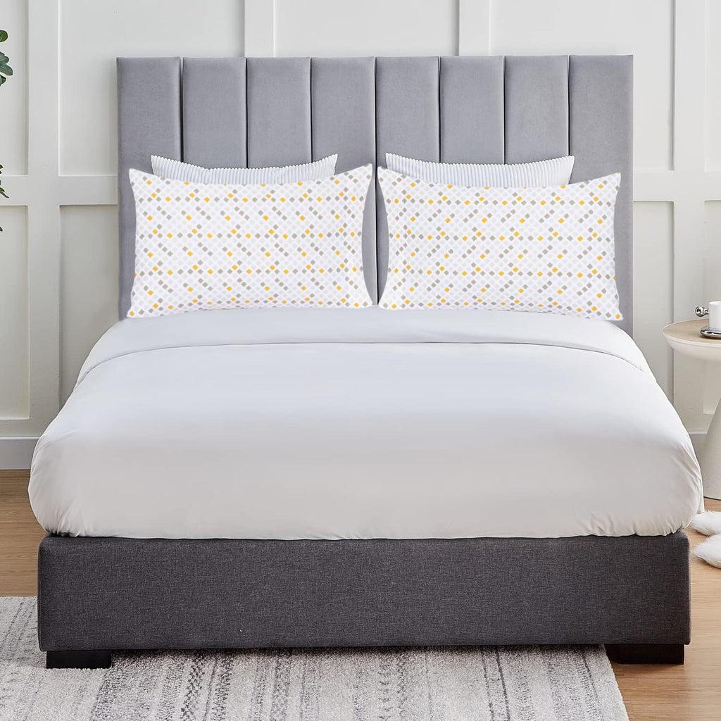 FEATHER & STITCH NEW YORK 100% Cotton 2 Piece King Pillow Cases, 300TC Ultra-Soft Pillowcases with Envelope Closure, Wrinkle- Fade- Stain…