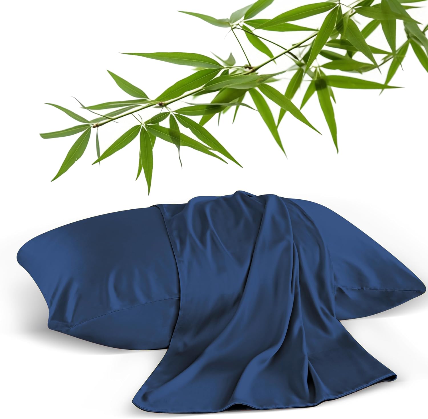 ShunjieHome Bamboo Viscose Pillow Protectors Standard Size Set of 2, 400 Thread Count Cooling Zippered Pillowcases for Hot Sleepers & Night…