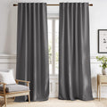 Nicetown Light Reducing Curtain Panels Window Draperies - (Grey Color) 52x84 inch, 2 Pieces, Insulating Room Darkening Drapes for Bedroom 2…