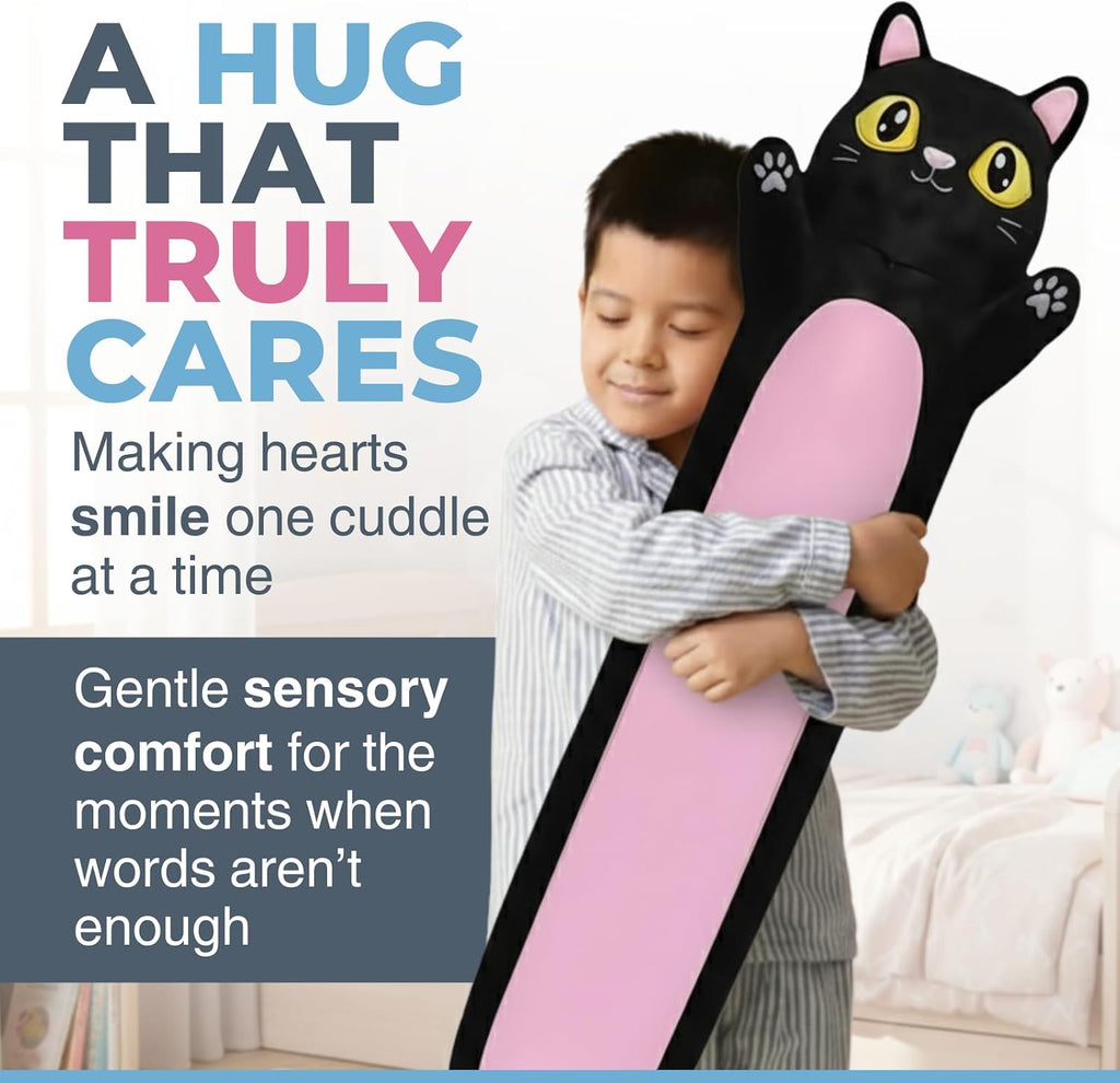 CuddlePaws Cuddle Paws Black Cat Plush Body Pillow for Kids | Long Stuffed Animal Cuddle Pillow | Soft Hugging Toy | Plushie Gift for Girls…