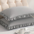 Aerlomi Ruffled Pillowcases, Standard Pillow Shams 20x26 Set of 2, Brushed Microfiber with Envelope Closure, Soft Wrinkle-Resistant,…