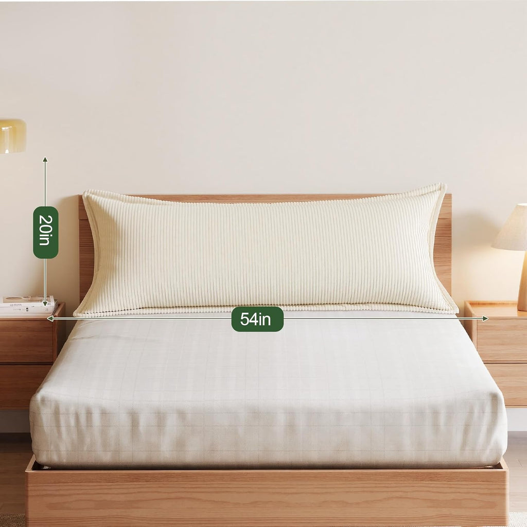 OutdoorFurnitureAccessories 20x54 Body Pillow for Adults, Long Body Pillow for Bed with Shredded Memory Foam, Big Firm Pillows for Pregnanc…