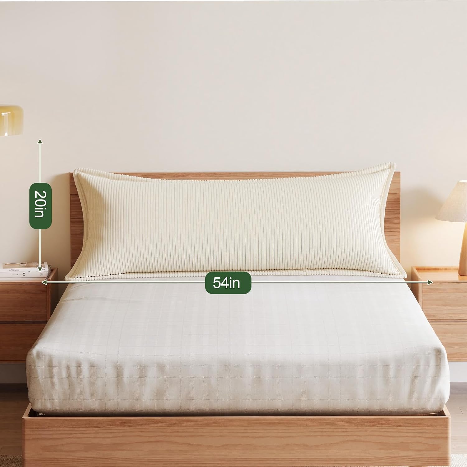 OutdoorFurnitureAccessories 20x54 Body Pillow for Adults, Long Body Pillow for Bed with Shredded Memory Foam, Big Firm Pillows for Pregnanc…